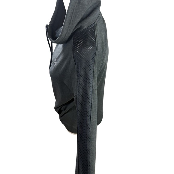 Under Armour Women's Featherweight Fleece Funnel Neck Sweatshirt Charcoal Gray S - Picture 6 of 7